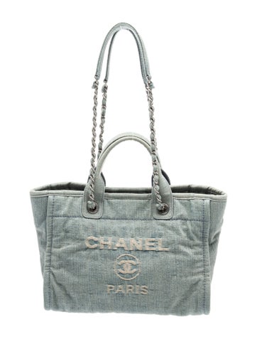 Small Denim Deauville Shopping Tote