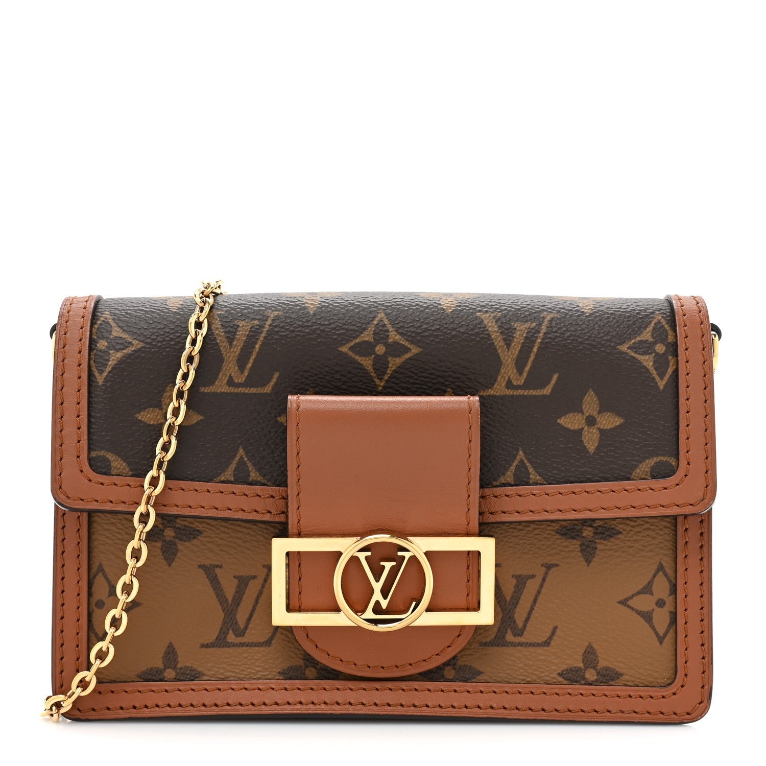 Louis Vuitton Reverse Monogram Dauphine Chain Wallet