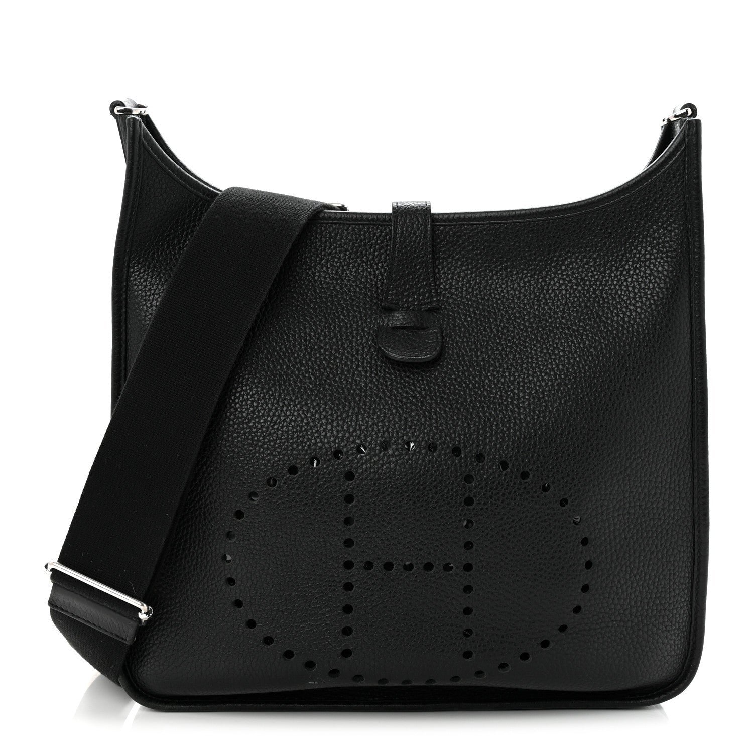 Hermes Taurillon Clemence EVELYNE III GM Black