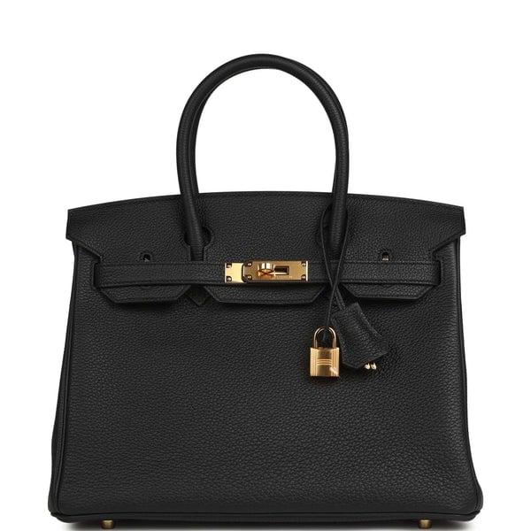 Hermes Hermes Birkin 30 Black Togo Gold Hardware