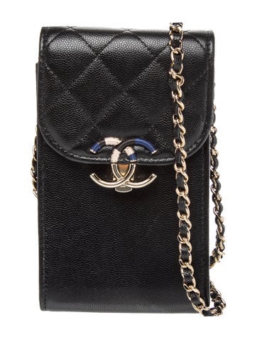 Quilted Caviar Phone Holder
