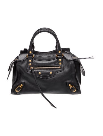 Leather Top Handle Bag Small