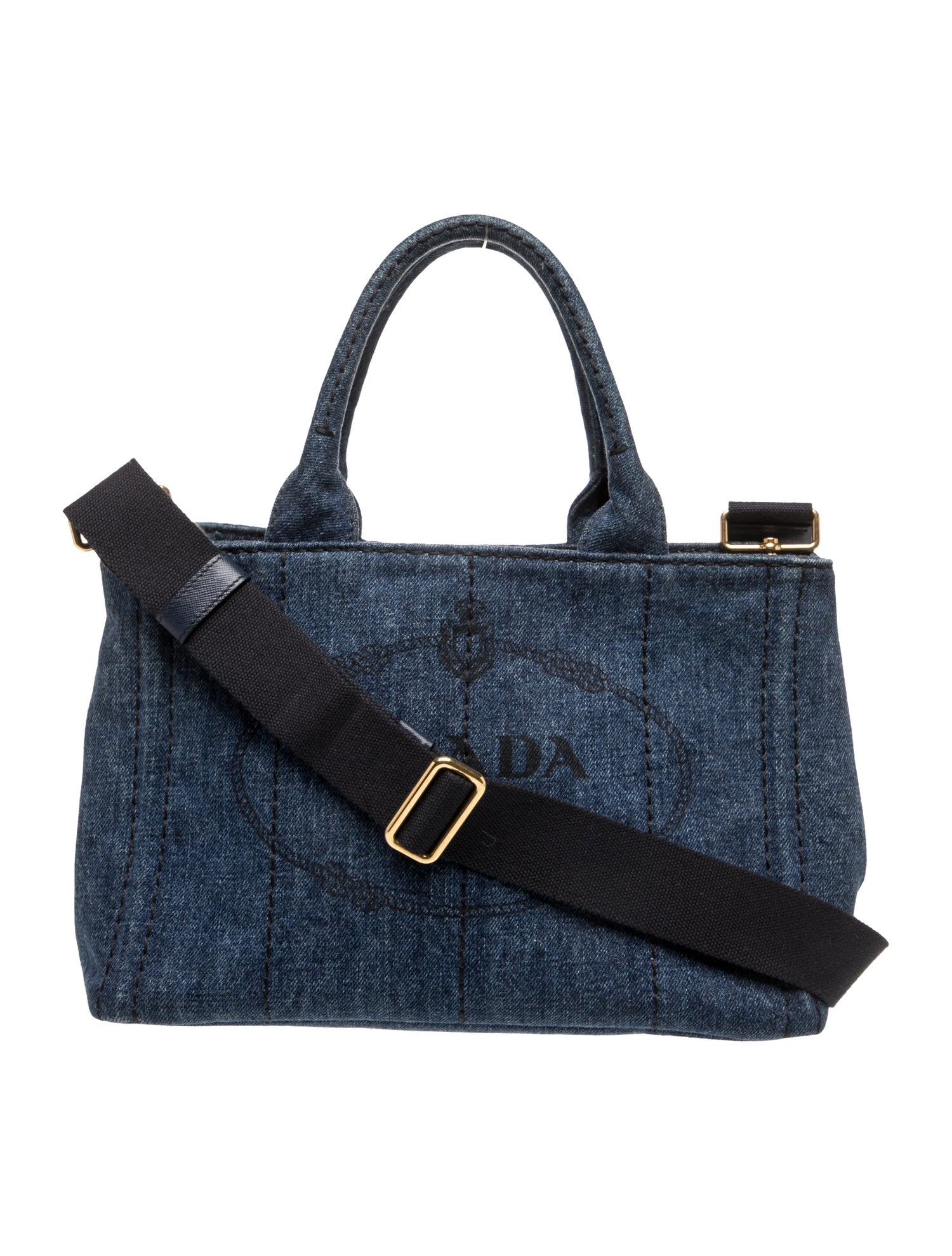 Prada Enameled Metal Triangle Top Handle Bag