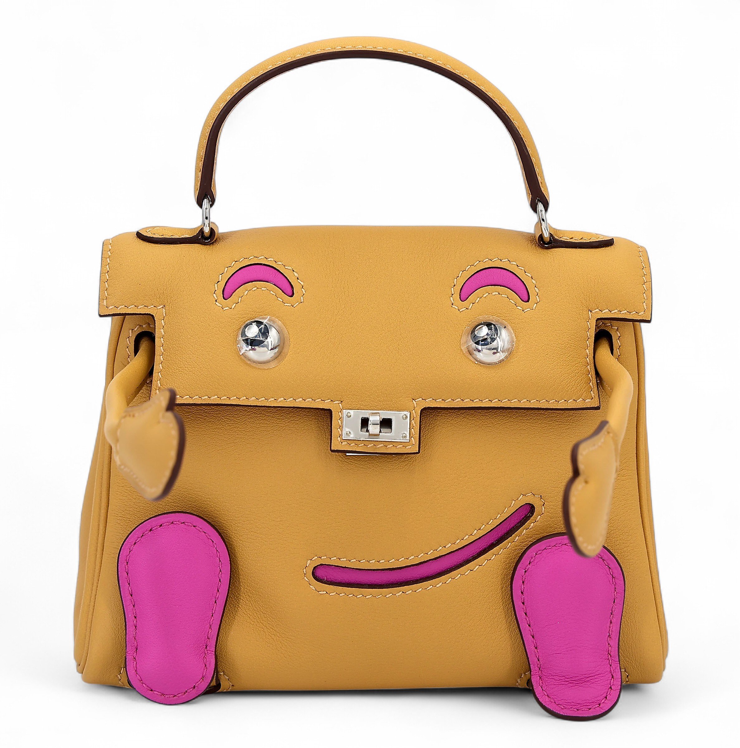 Unused ( Rank NS ) HERMÈS Limited Edition Kelly Doll Curry (2C) Magnolia (9I) Swift Palladium hardware D (2019)