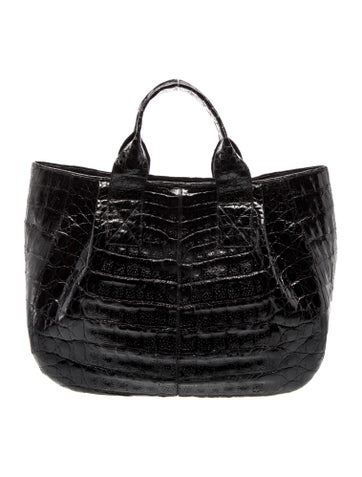 Crocodile Top Handle Bag