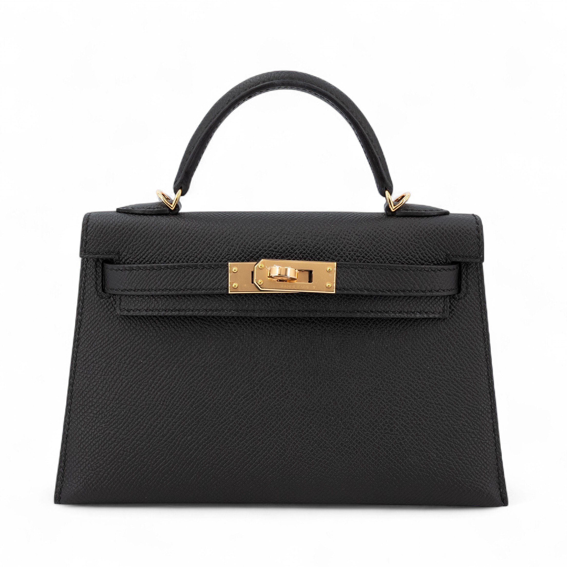 Hermes Brand New ( Rank N ) HERMÈS Mini Kelly II Noir (89) Epsom Gold hardware K (2025)