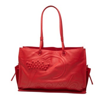 Studded Calf Leather Crown Tote