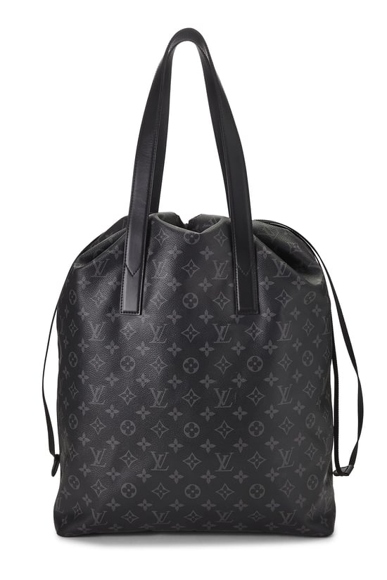 Black Monogram Eclipse Canvas Cabas Light