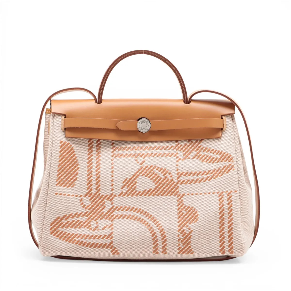 Hermès Herbag Zip PM Twirl Ash x Vash Hunter Beige x natural sable Silver Metal
