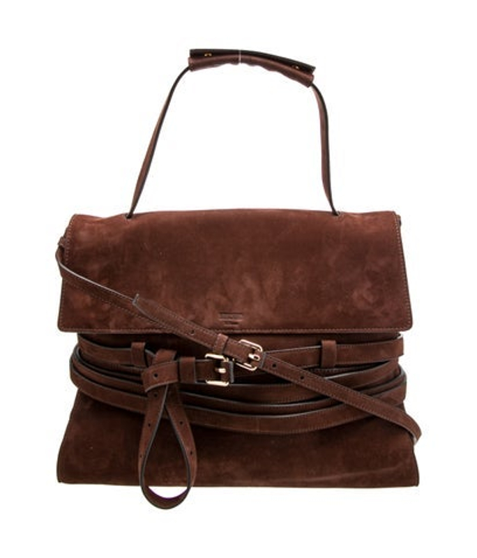 Moschino Suede Top Handle Bag