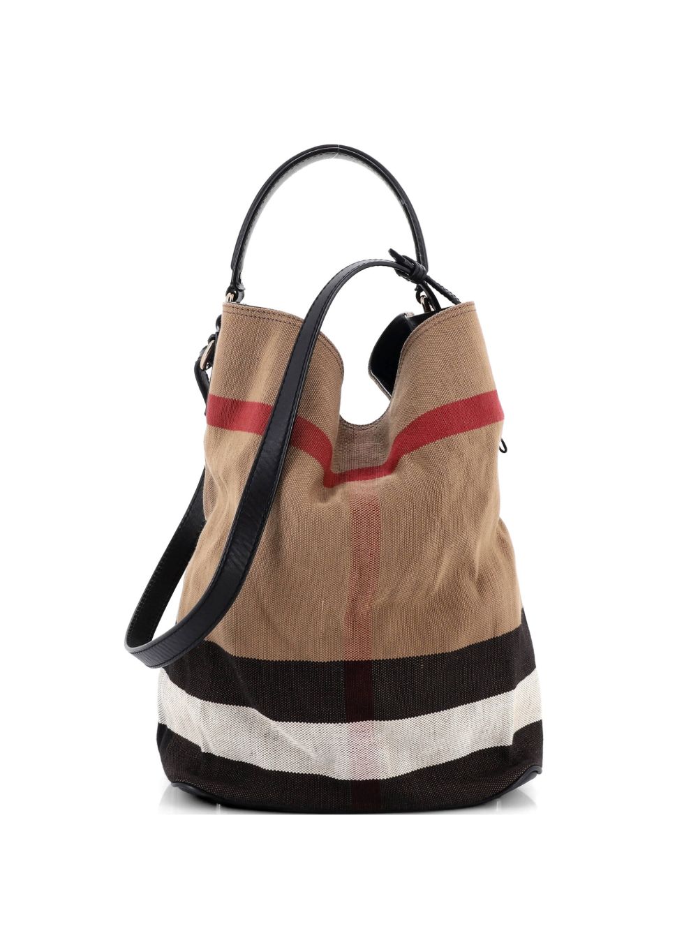 Ashby Bag House Check Canvas Medium bucket bag