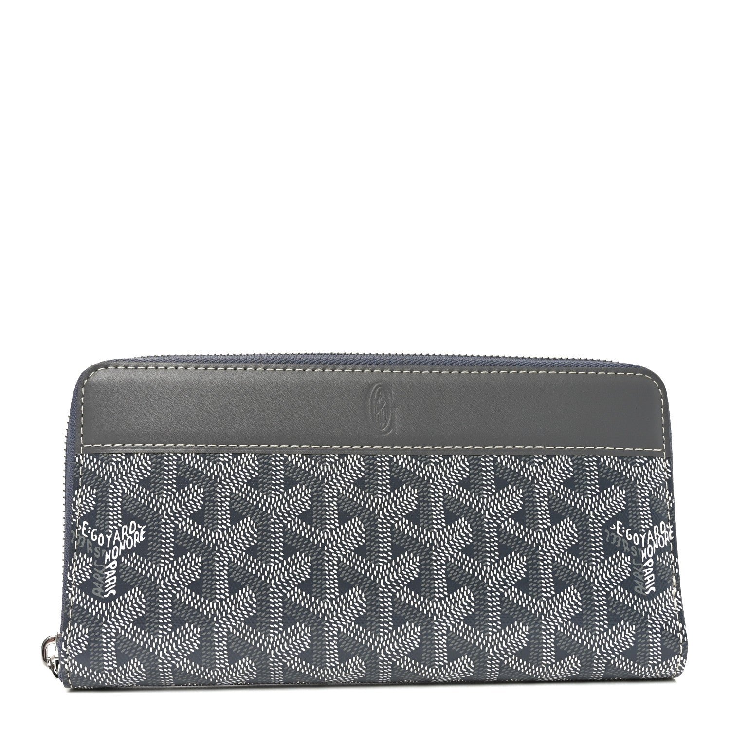 Goyard Goyardine Matignon Zip Around GM Wallet Grey