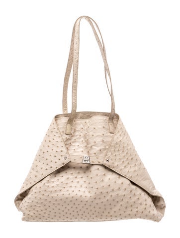 Akris Ostrich Ai Ostrich Shoulder Bag