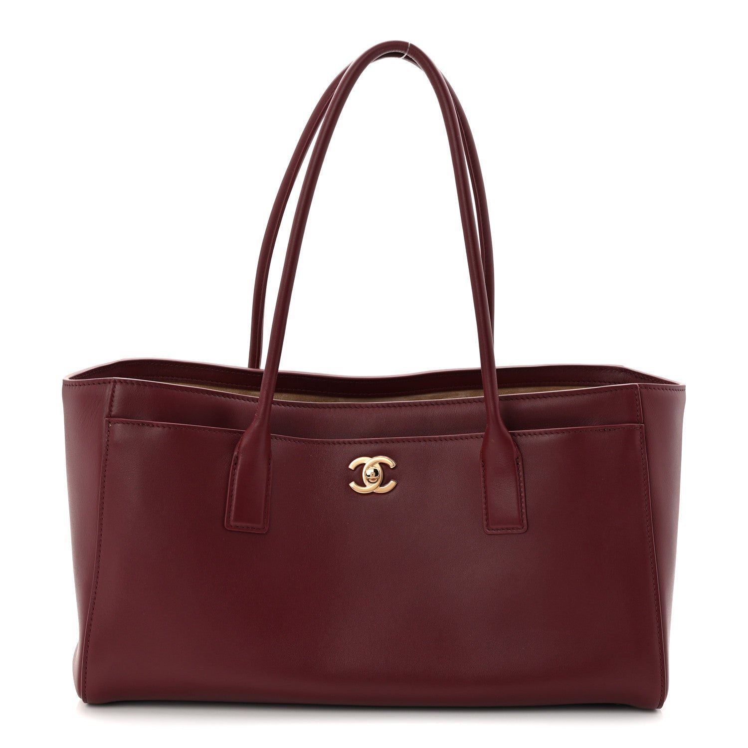 Chanel Calfskin Archetype Small Shopping Tote Dark Burgundy