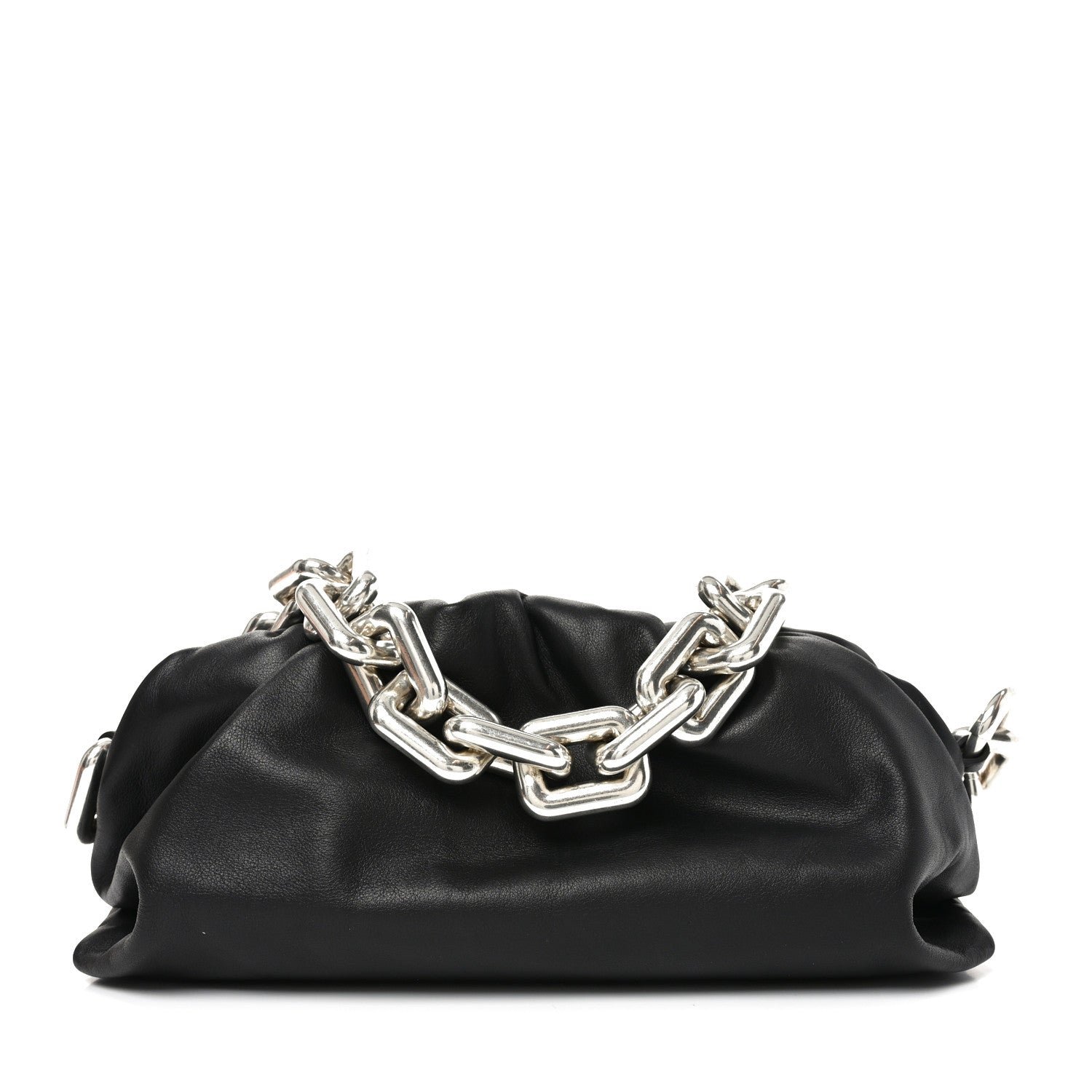 Bottega Veneta Calfskin The Pouch Chain Black