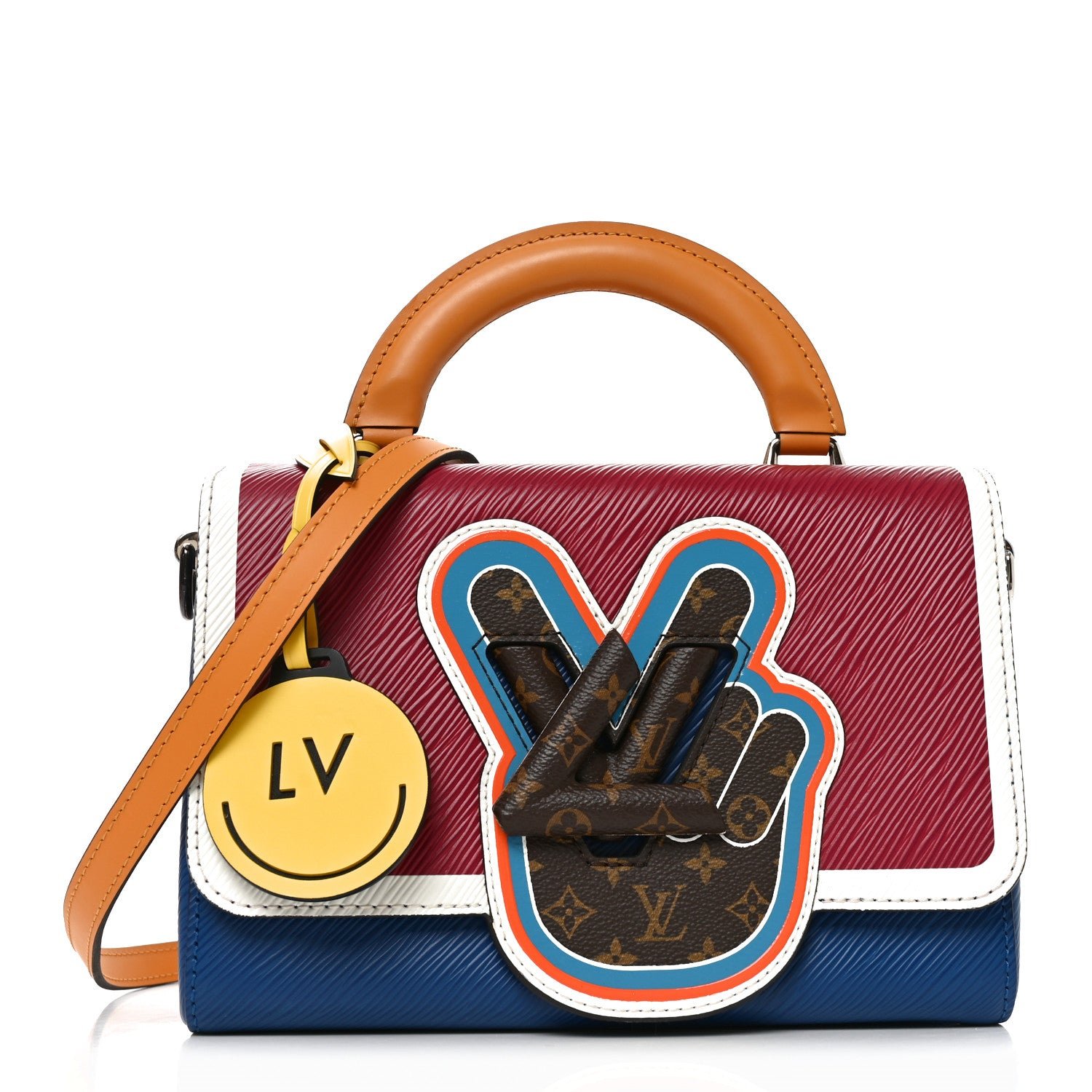 Louis Vuitton Epi Peace Twist Shoulder Bag MM Navy
