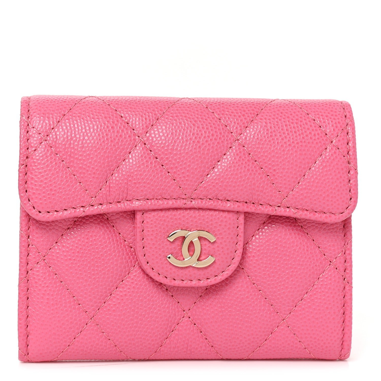 Chanel Caviar Quilted Coin Purse Pink
