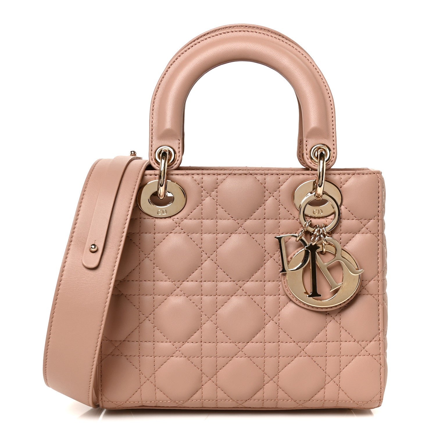 Christian Dior Lambskin Cannage Small My ABCDior Lady Dior Fard