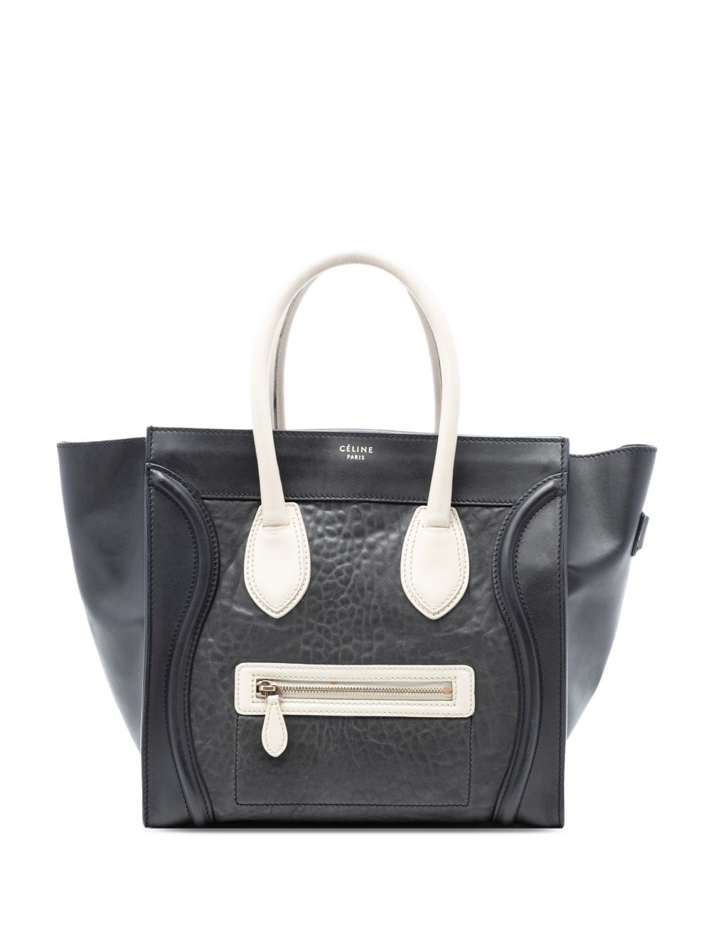 Celine 2011 Mini Embossed Calfskin Luggage Tote handbag