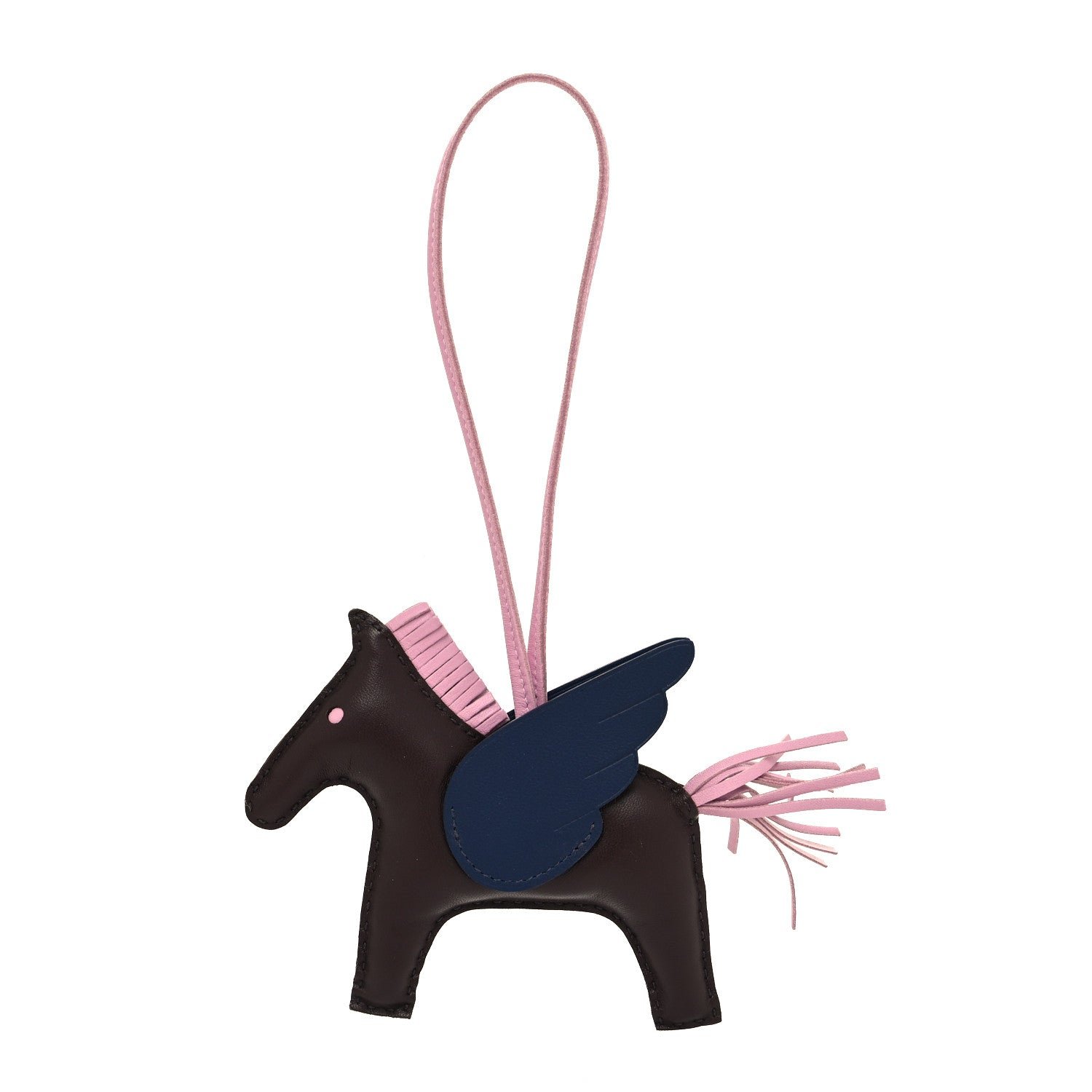 Hermes Milo Lambskin Grigri Rodeo Pegase Horse Bag Charm MM Rouge Sellier Mauve Sylvestre Bleu Saphir