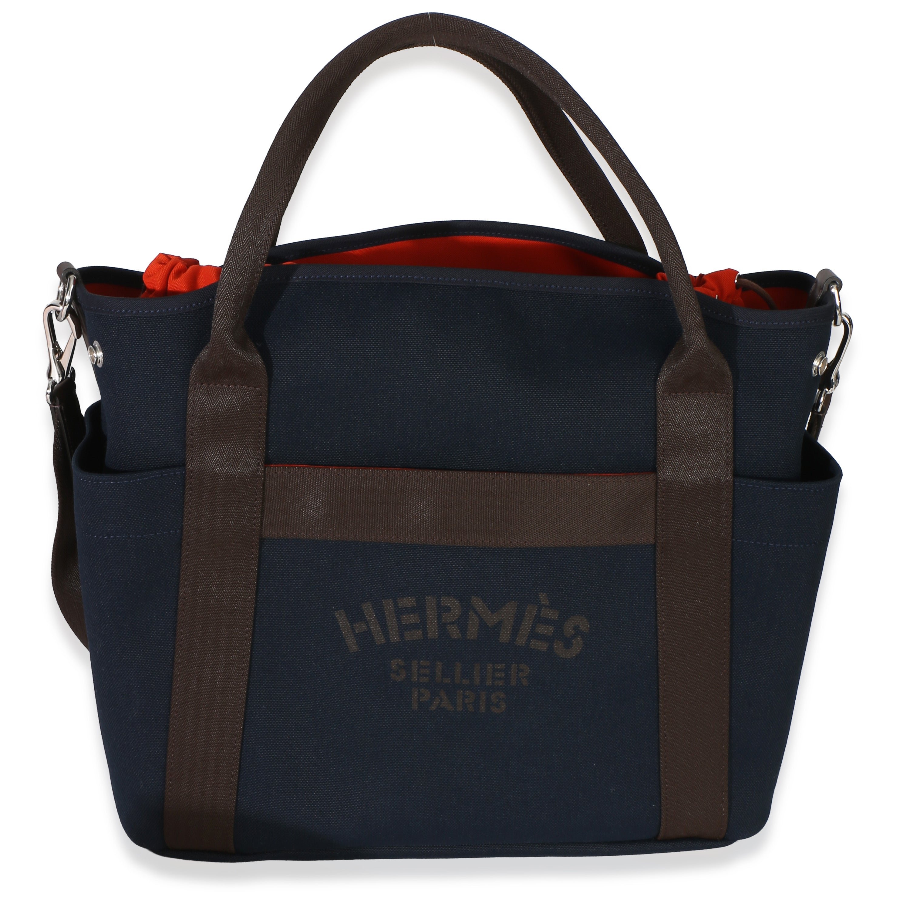 Bleu Navy Feu Canvas The Grooming Bag