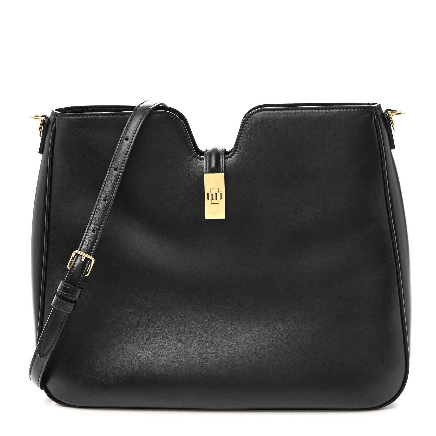Celine Smooth Calfskin Medium Camille 16 Soft Bag Black