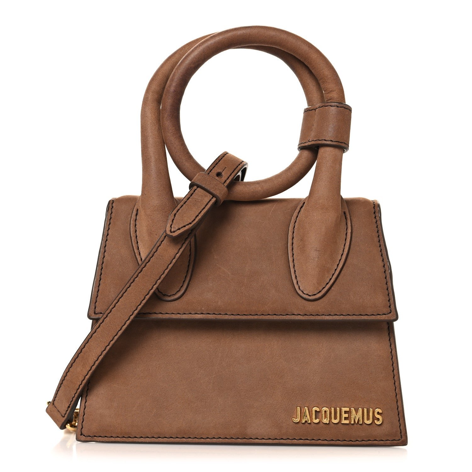 Jacquemus Jacquemus Suede Le Chiquito Noeud Brown