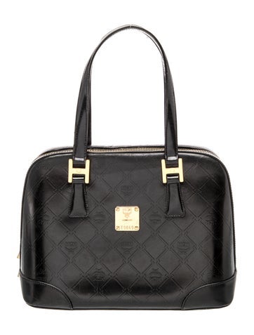 MCM Visetos Top Handle Bag