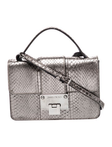 Snakeskin Top Handle Bag