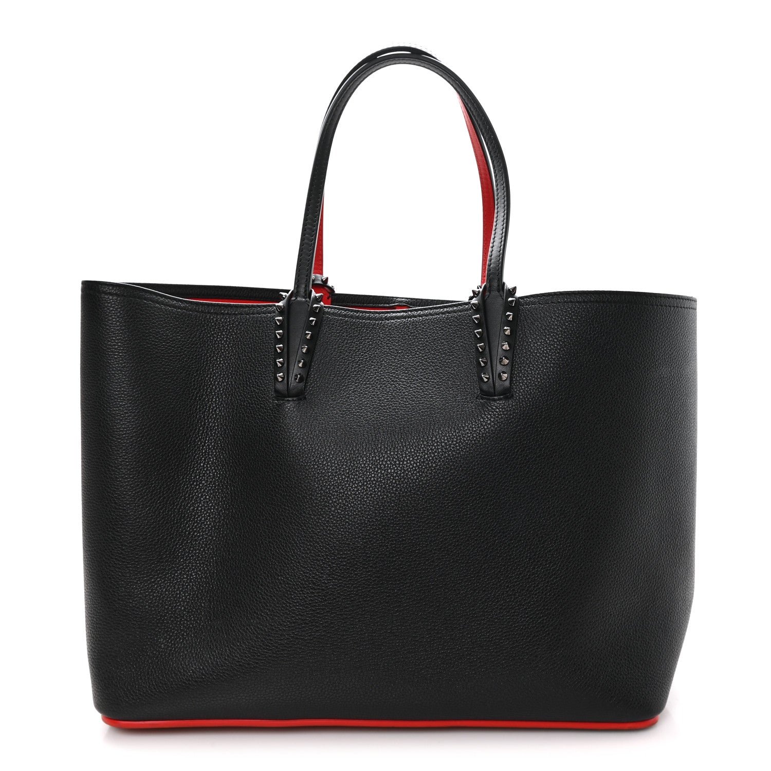 Christian Louboutin Christian Louboutin Calfskin Spikes East West Cabata Tote Black