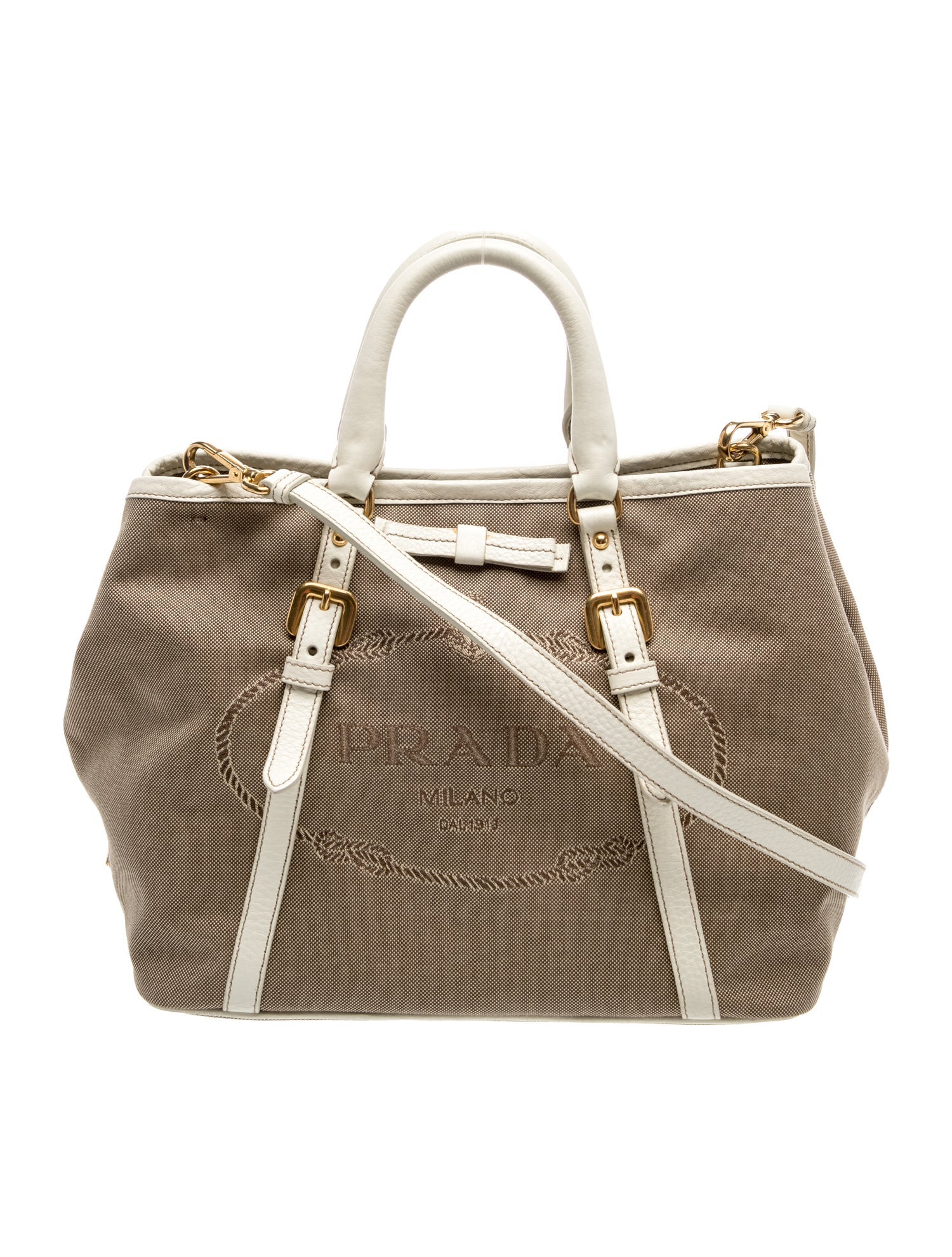 Prada Enameled Metal Triangle Top Handle Bag