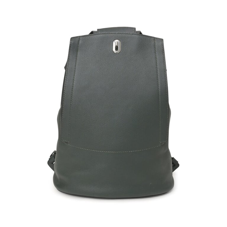 Hermes Vert Titien Evercolor GR24 Backpack Palladium Hardware, 2018
