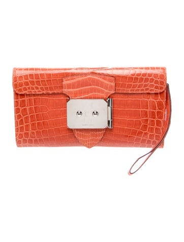 Shiny Niloticus Crocodile Goodlock Clutch