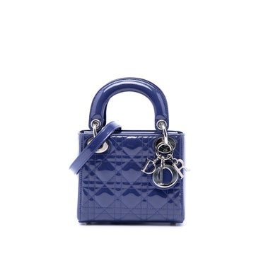 Patent Leather Mini Patent Cannage Lady Dior