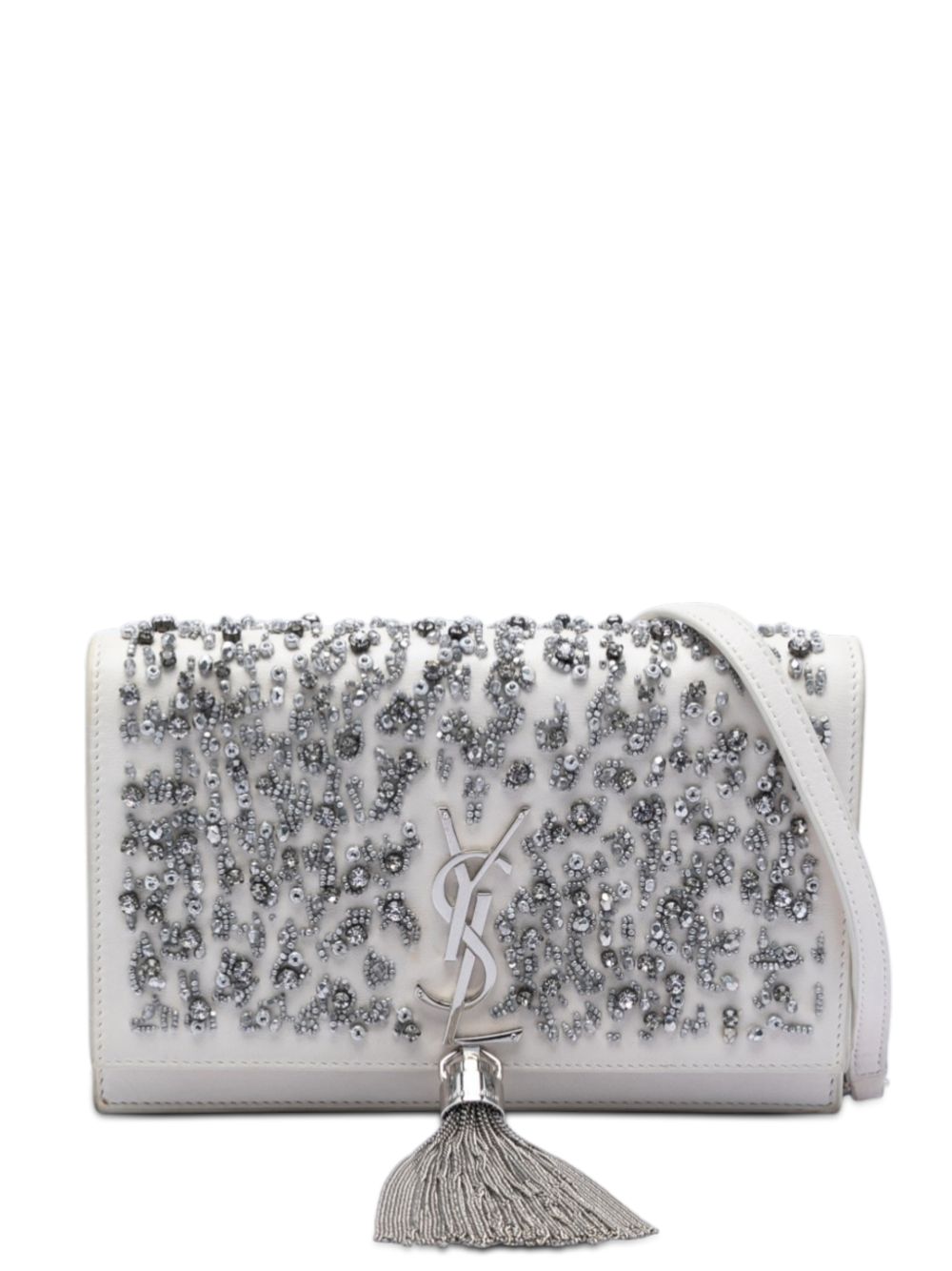 2013 Beaded Calfskin Monogram Kate Tassel Wallet on Chain crossbody bag