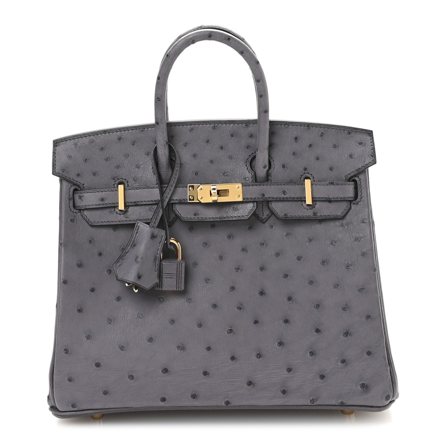 Hermes Ostrich Birkin 25 Gris Agate