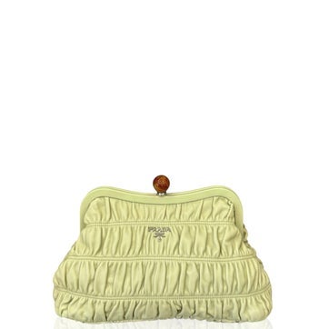 Saffiano Lux Leather Frame Clutch