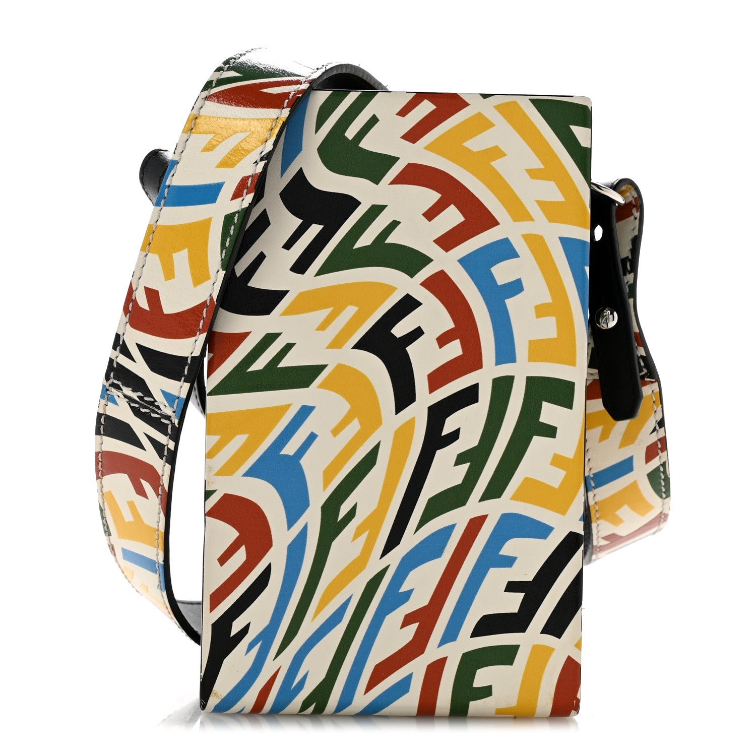 Fendi X SARAH COLEMAN Vitello Grace Light FF Vertigo Box Bag White Ice Multicolor