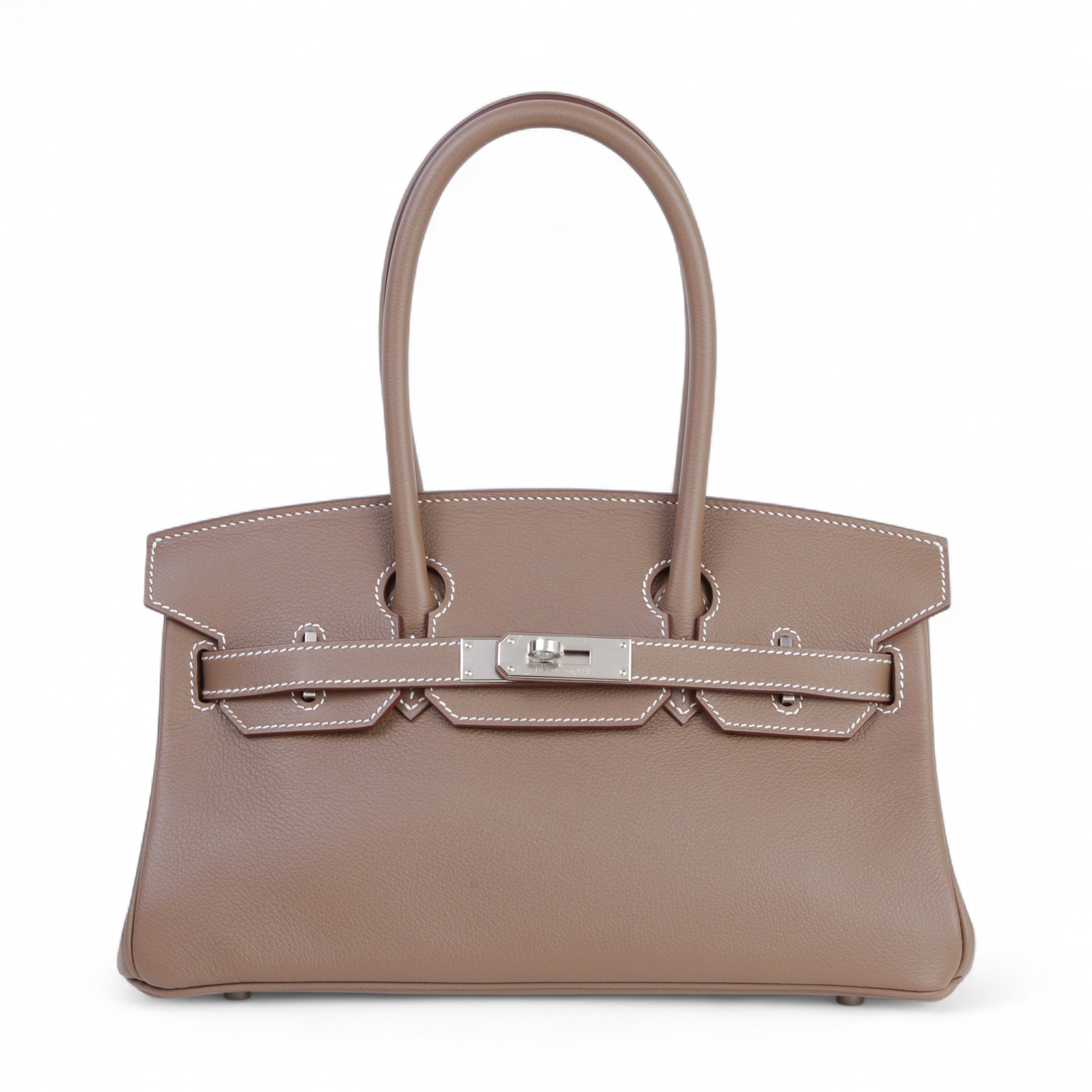 Hermes Brand New ( Rank N ) HERMÈS Birkin Shoulder Light 29 Etoupe (18) Evercolor Palladium hardware W (2024)
