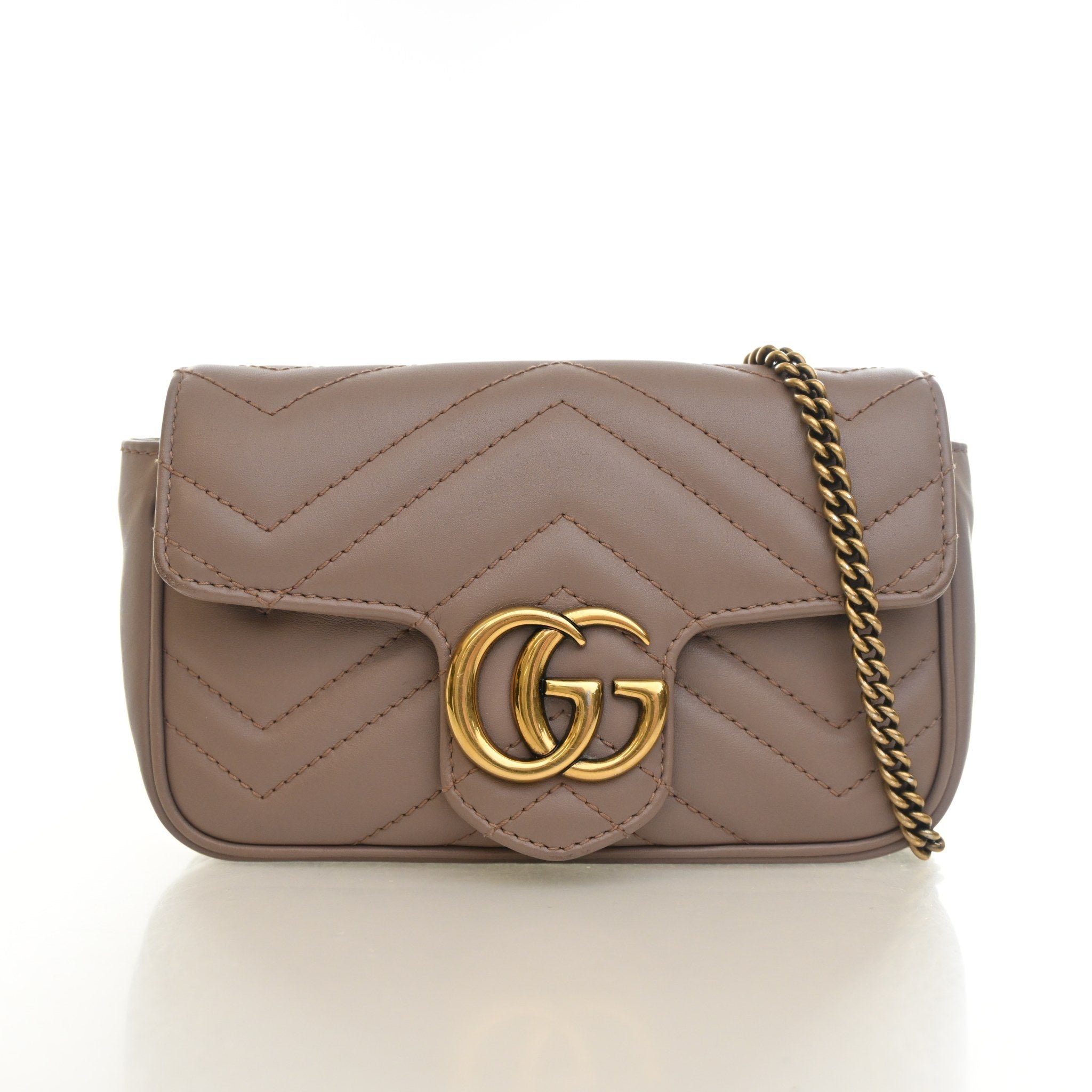 Gucci Calfskin Super Mini Marmont Flap Bag