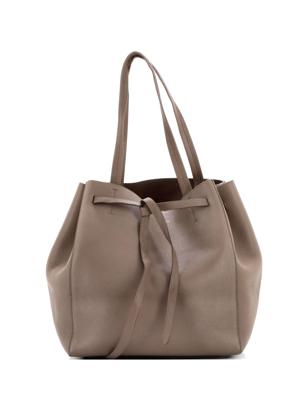 Phantom Tie Cabas Leather Small tote bag
