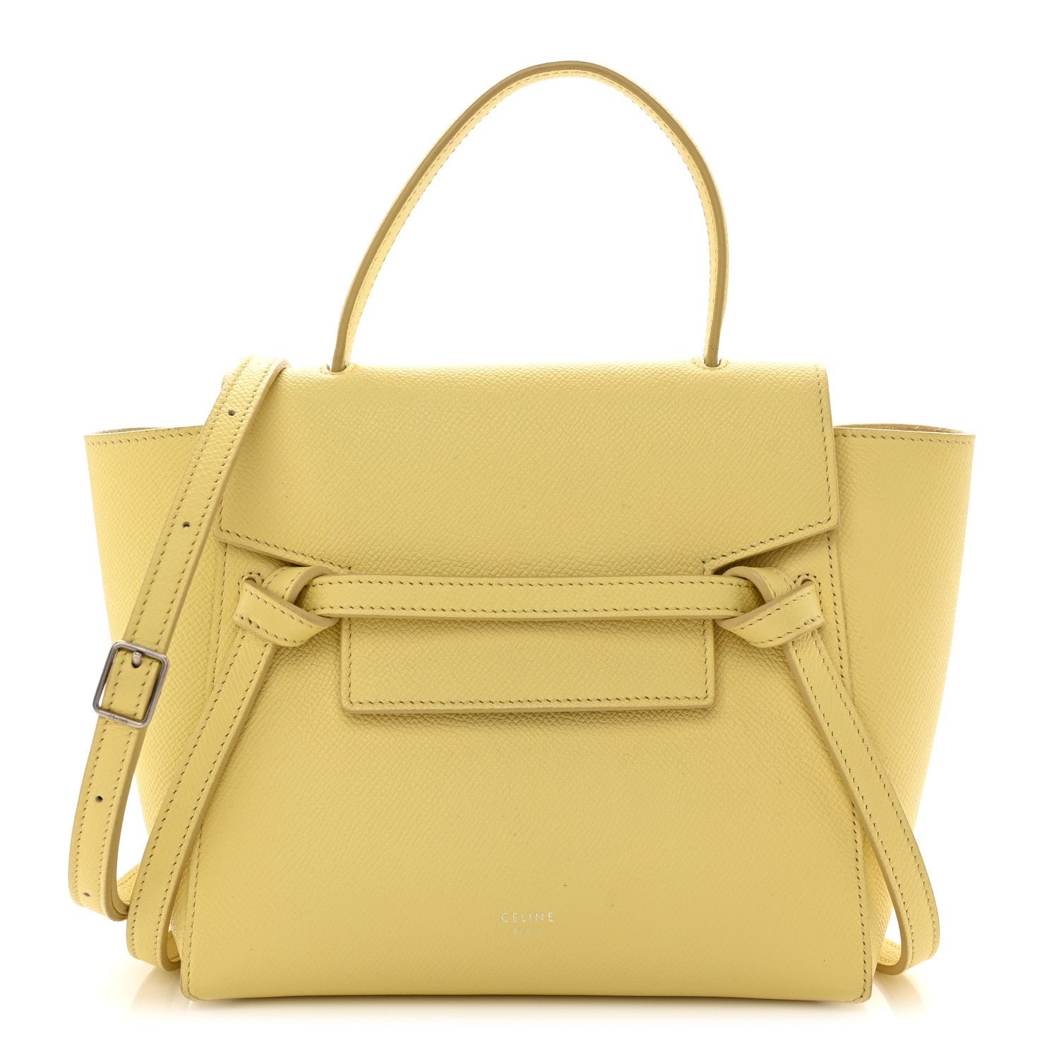 Celine Grained Calfskin Nano Belt Bag Bergamote