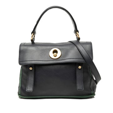 Small Leather Muse Two Satchel