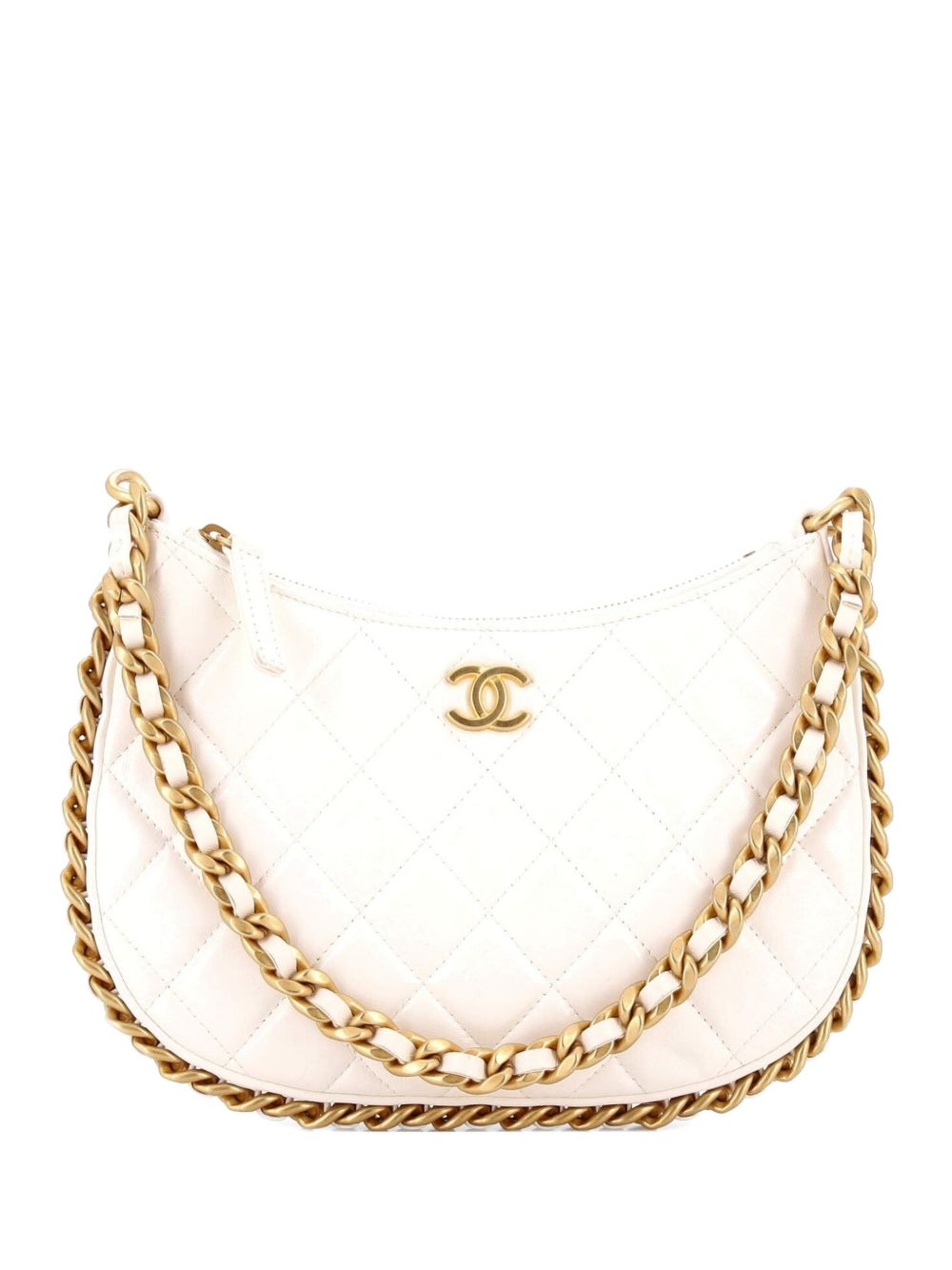 CC Chain Around Quilted Lambskin hobo bag