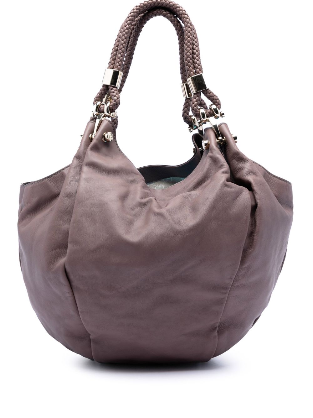 2016-2026 Leather Braided Handle hobo bag