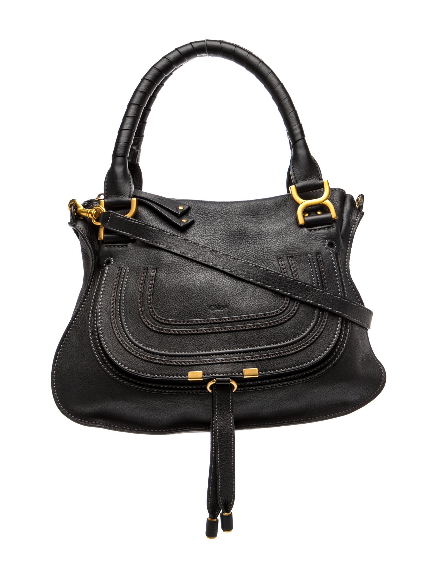 Leather Marcie Double Carry Bag Small