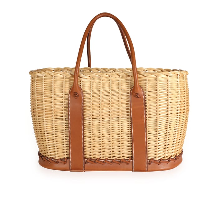 Hermes Fauve Barenia Wicker Osier Garden Party 36