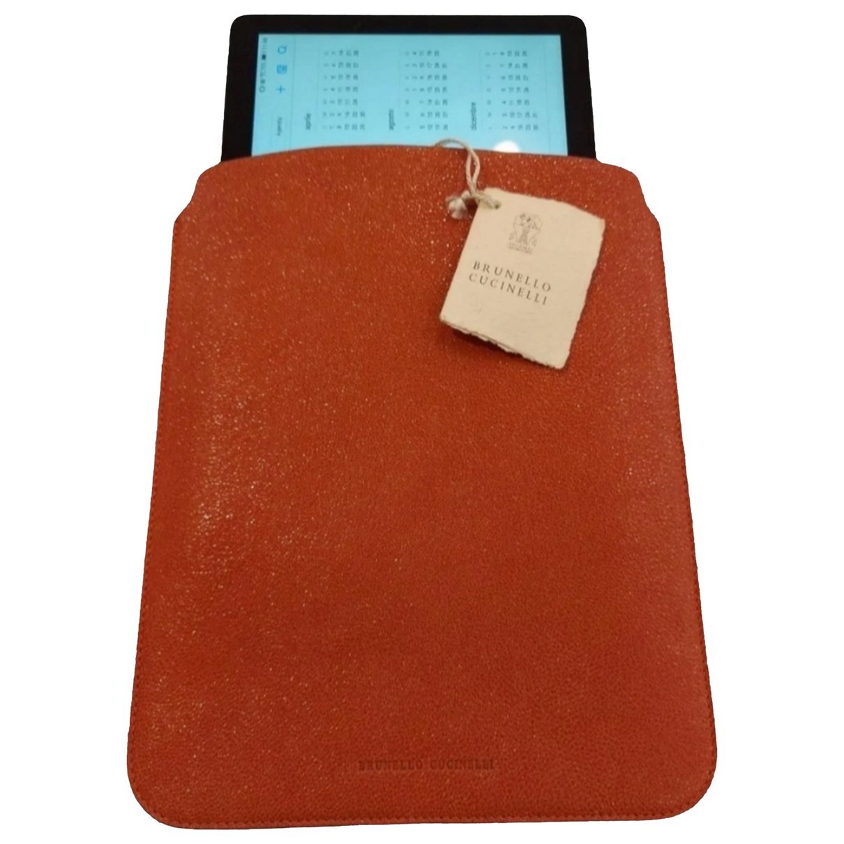 Leather clutch bag