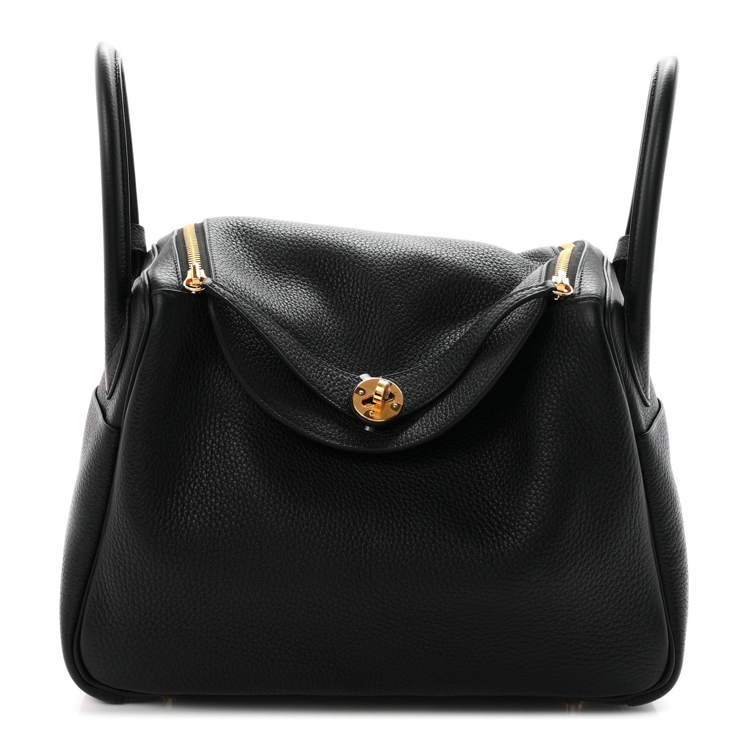 Hermes Taurillon Clemence Lindy 30 Black