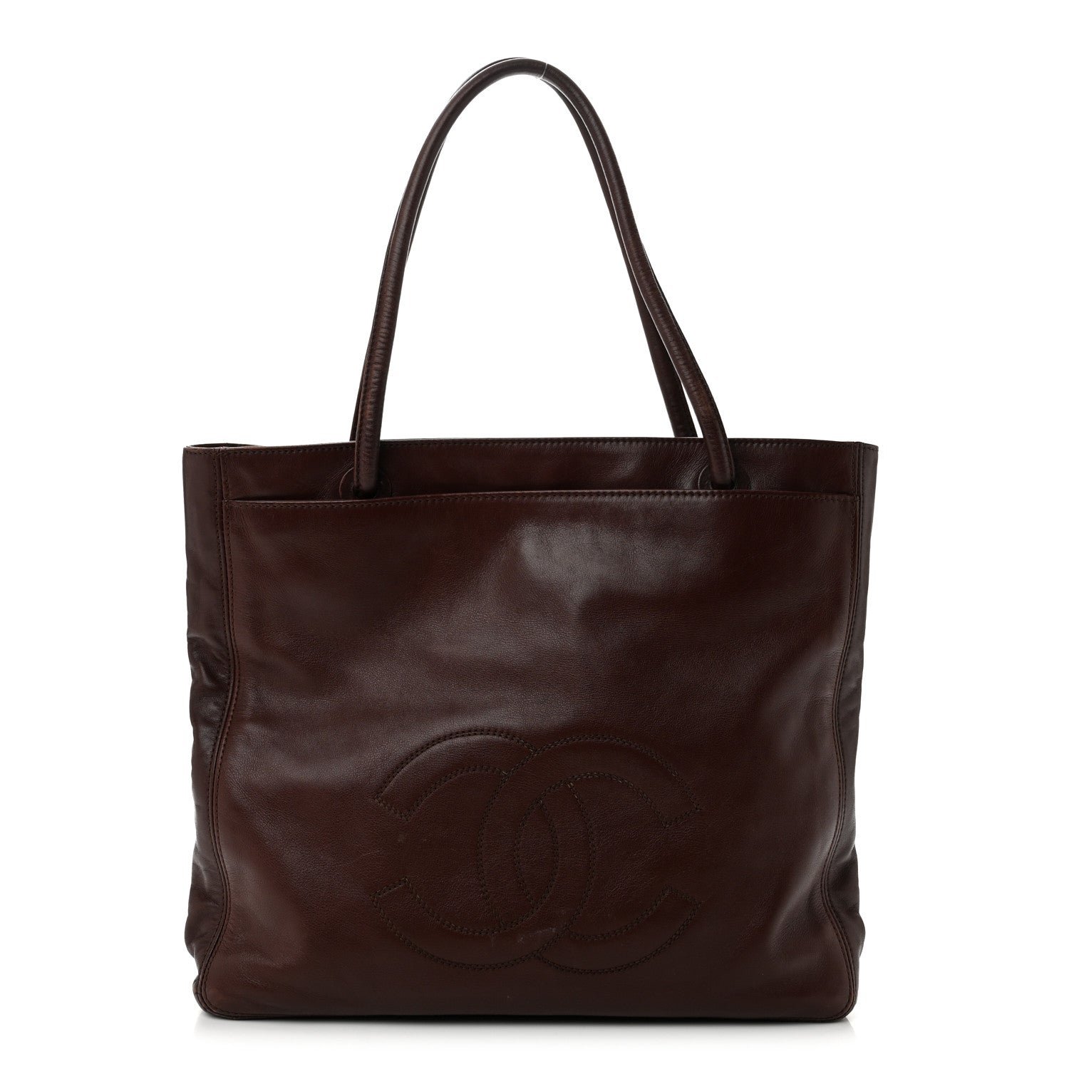 Chanel Lambskin Timeless CC Tote  Brown
